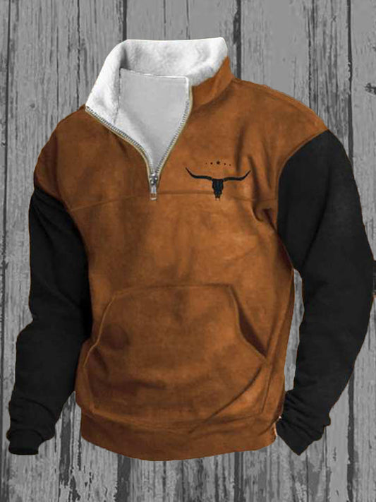 Męskie Retro Western Print Casual Top