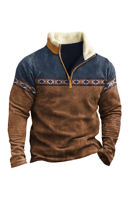 Luźna bluza z długim rękawem i basic z nadrukiem