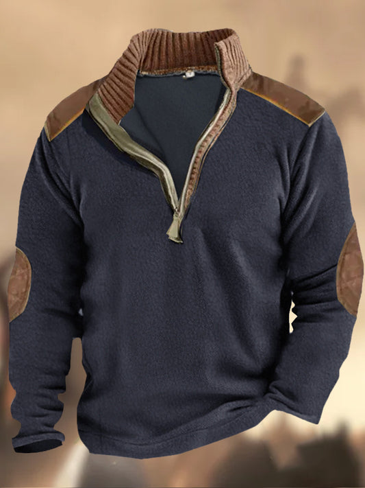 Męska bluza z kapturem na zamek z polaru gruba bluza z kapturem