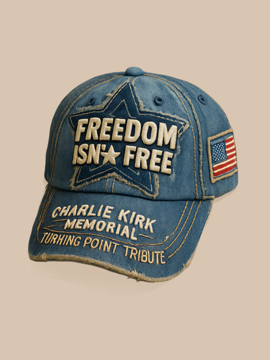 Kapelusz pamiątkowy z nadrukiem unisex modlący się Charlie Kirk