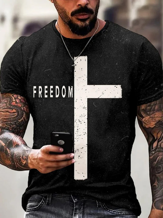 Męska koszulka pamiątkowa z nadrukiem w stylu vintage Charlie Kirk American Flag