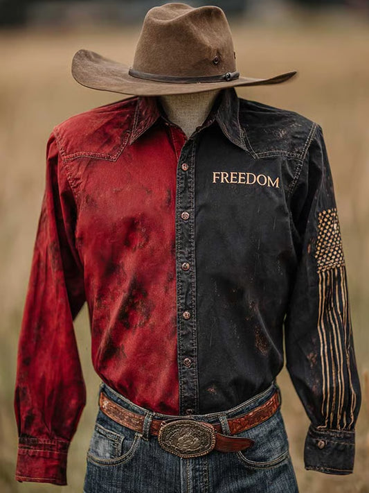 Męska koszula w stylu vintage „ Wolność nie jest darmowa ”R.I.P Charlie Kirk