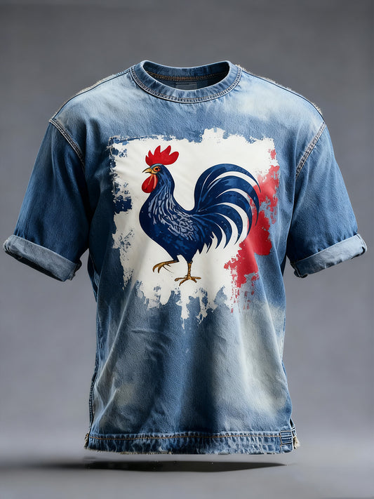 Męska francuska flaga Ricard Casual T-Shirt