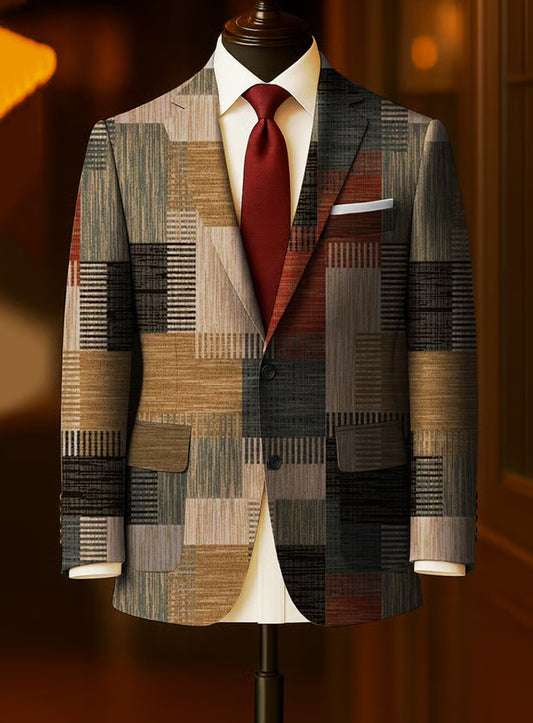 Męski Vintage Business Casual Blazer