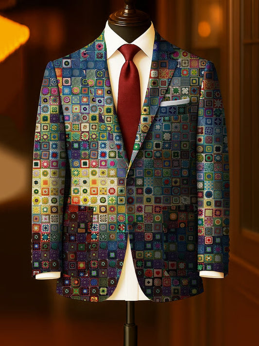 Męski Vintage Business Casual Blazer