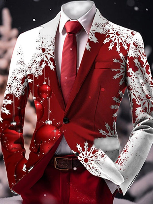 Męska kurtka w stylu retro biznes na Boże Narodzenie w stylu casual