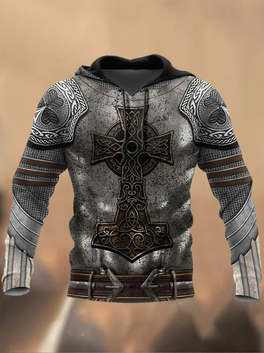 Casualowa bluza z nadrukiem w stylu retro