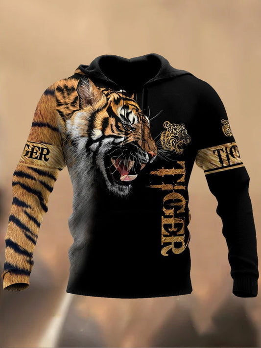 Casualowa bluza z nadrukiem w stylu retro