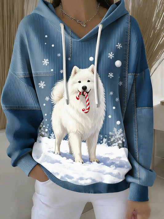 Damskie Vintage Animal Art Print Casual Retro Hoodi