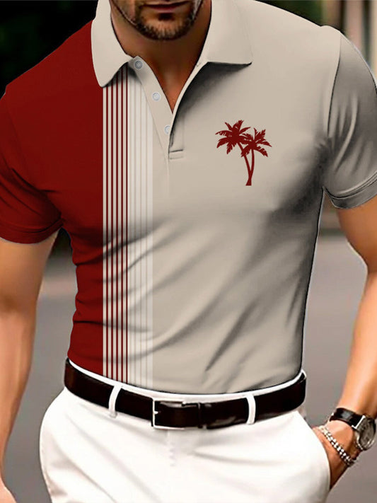 Męska koszulka polo w stylu vintage na święta Biznesowy casual