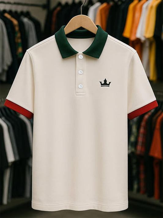 Męska koszulka polo w stylu vintage na święta Biznesowy casual