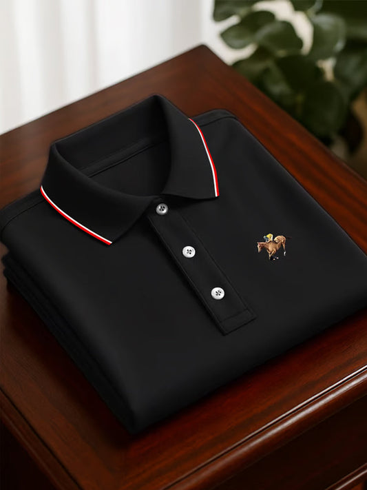 Męska koszulka polo w stylu vintage na święta Biznesowy casual