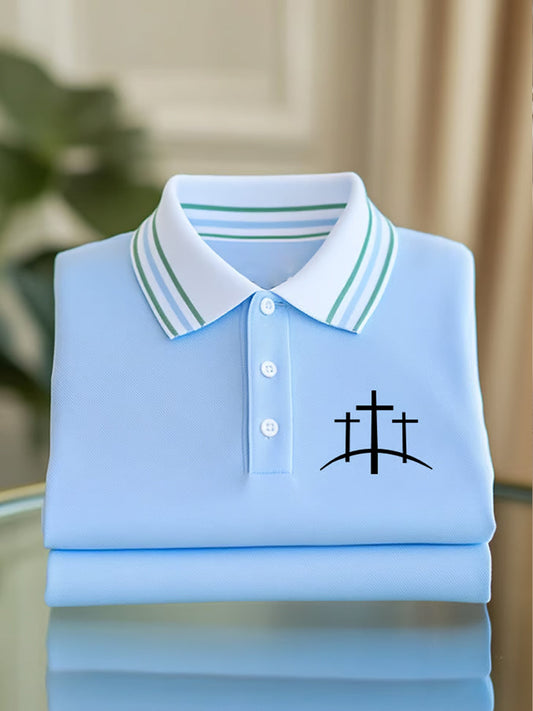 Męska koszulka polo Vintage Faith Waffle