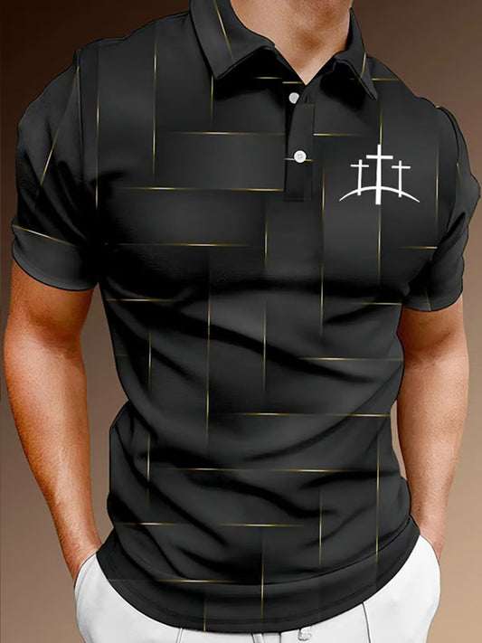 Męska koszulka polo Vintage Faith Waffle