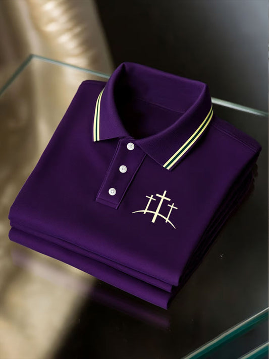 Męska koszulka polo Vintage Faith Waffle