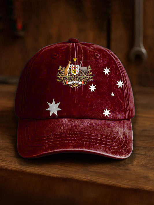 Vintage australijski odznaka z nadrukiem na co dzień