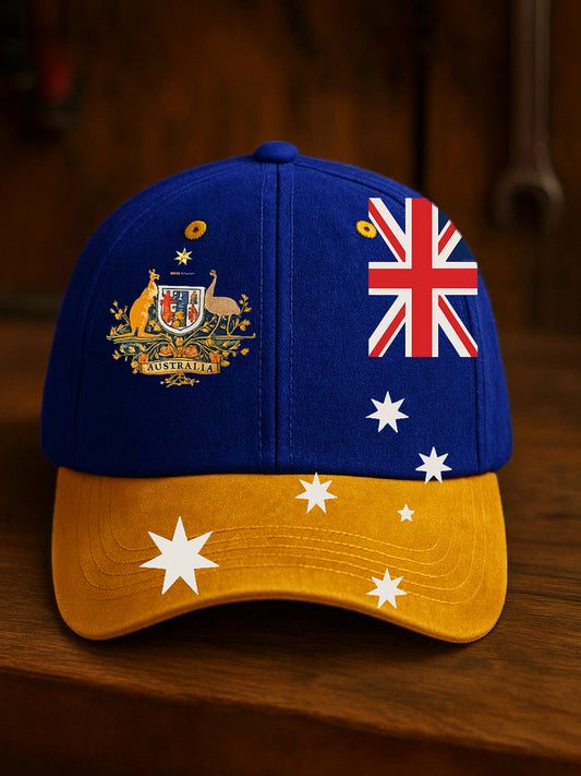 Kapelusz unisex z australijskim nadrukiem artystycznym