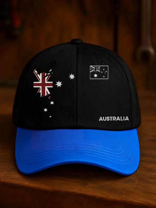 Kapelusz unisex z australijskim nadrukiem artystycznym