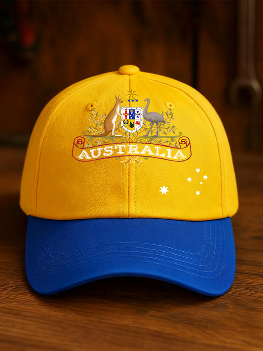 Kapelusz unisex z australijskim nadrukiem artystycznym