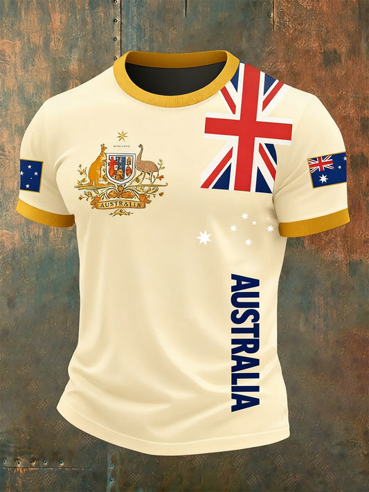 Męska koszulka retro Australia Casual
