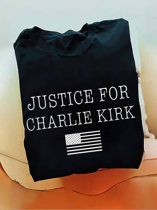 Męska koszulka pamiątkowa Charlie Kirk Turning Point USA Trump