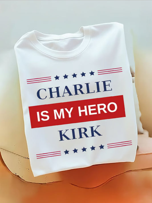 Męska koszulka pamiątkowa Charlie Kirk Turning Point USA Trump