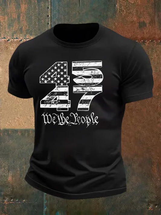 Męska koszulka pamiątkowa Charlie Kirk Turning Point USA Trump