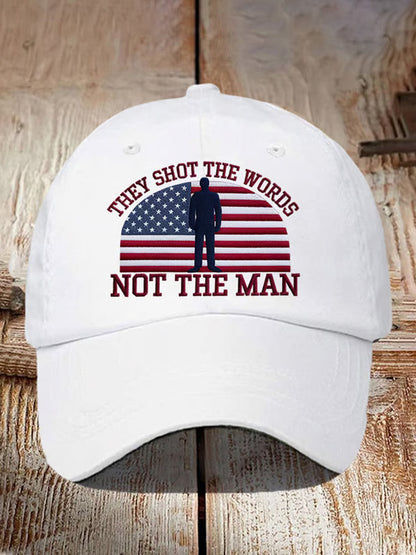 Unisex Punkt zwrotny USA Trump Charlie Kirk Pamiątkowy nadruk Kapelusz Slouch