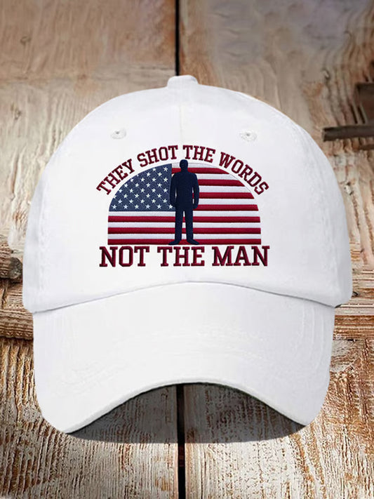 Unisex Punkt zwrotny USA Trump Charlie Kirk Pamiątkowy nadruk Kapelusz Slouch