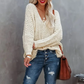 ✨Damski sweter z odkrytymi ramionami Luźny, lekki sweter rozpinany Top