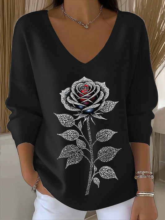 Damska róża Vintage Rhinestone Art V Deck Top