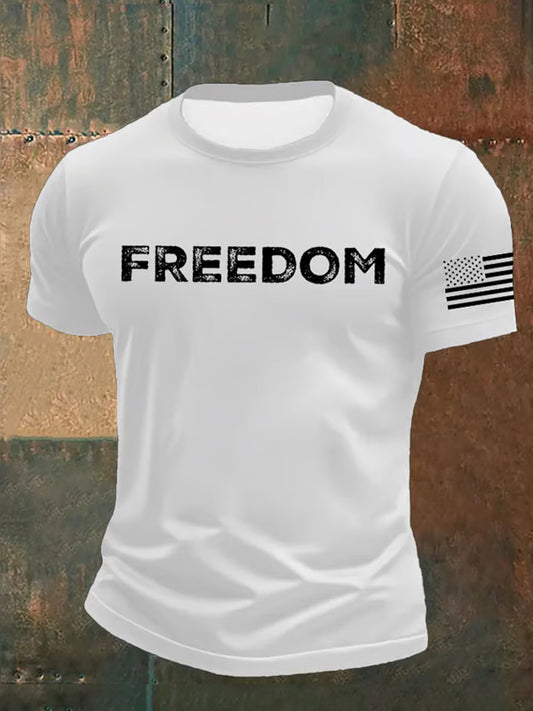Męska koszulka pamiątkowa z nadrukiem w stylu vintage Charlie Kirk American Flag