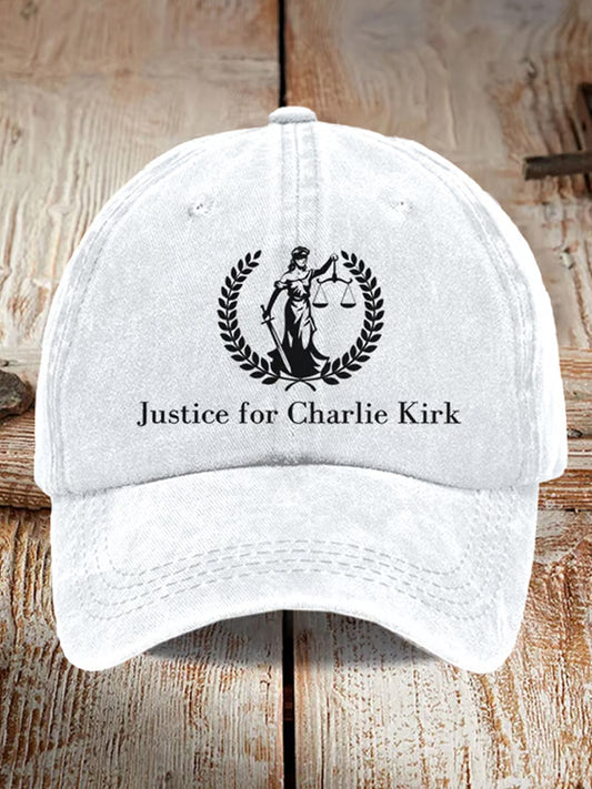 Pamiątkowy kapelusz z nadrukiem unisex Charlie Kirk