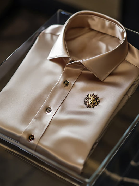 Męska biznesowa luksusowa koszula z długim rękawem w stylu biznesowym