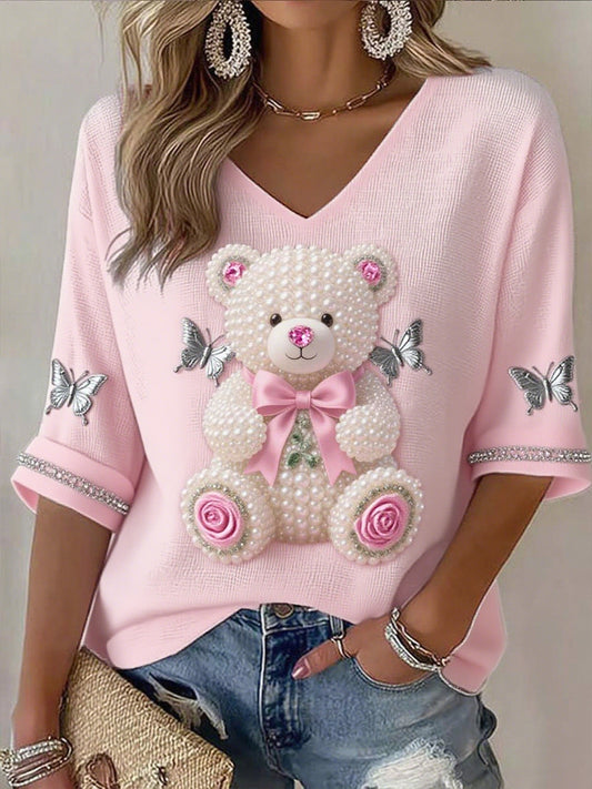 Damska wstążka z rakiem piersi z nadrukiem bawełnianym top