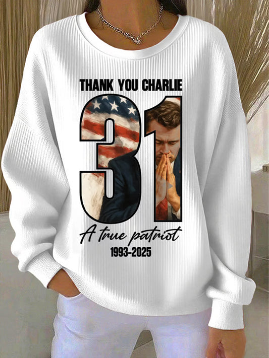 Damska wolność nie jest za darmo z nadrukiem amerykańskiej flagi swobodna bluza