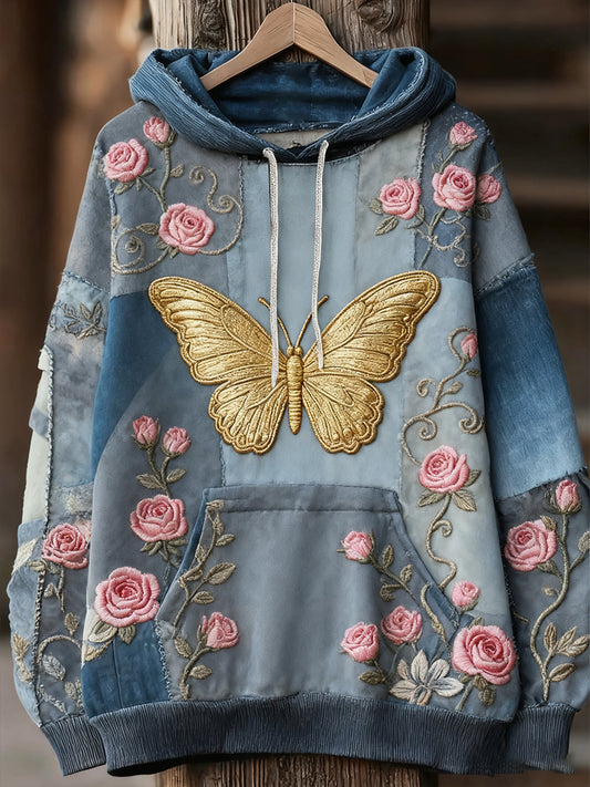 Unisex Animal Art Print Casual Vintage Bluza z kapturem