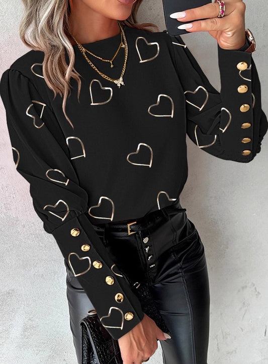 Damski top retro na co dzień Comfort