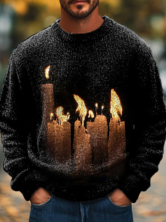 Męska bluza z motywem Crewneck w stylu vintage