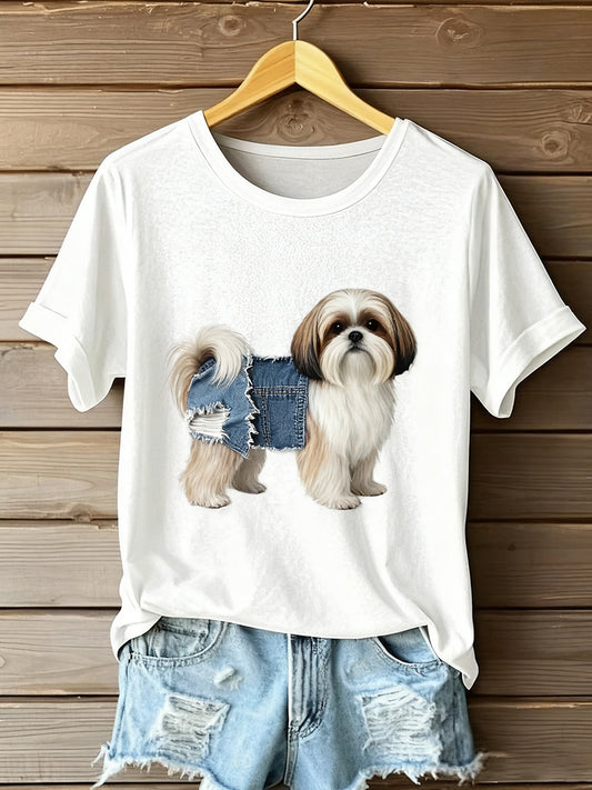 Wygodna koszulka damska Vintage Art Animal Print