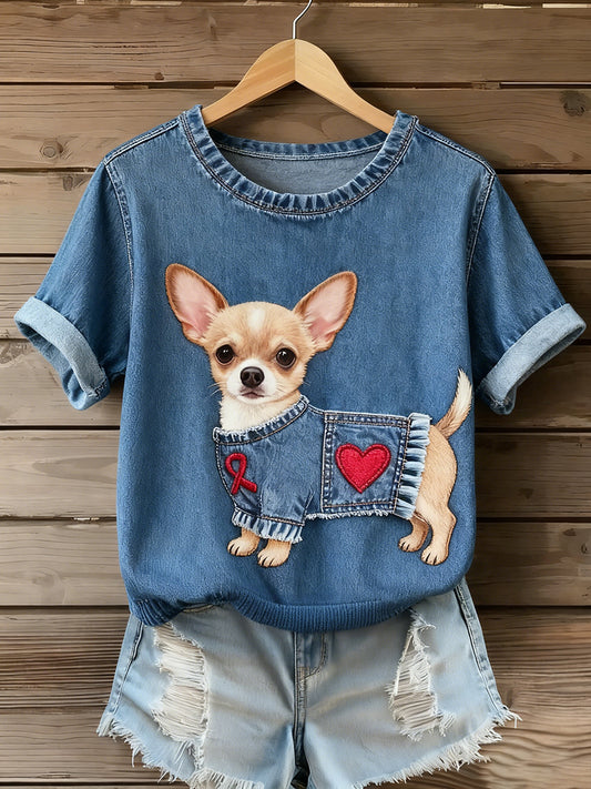 Wygodna koszulka damska Vintage Art Animal Print