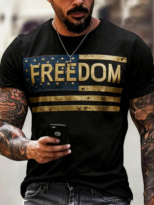 Męska koszulka pamiątkowa z nadrukiem w stylu vintage Charlie Kirk American Flag