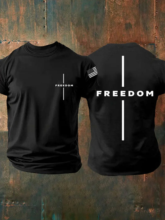 Męska koszulka pamiątkowa z nadrukiem w stylu vintage Charlie Kirk American Flag