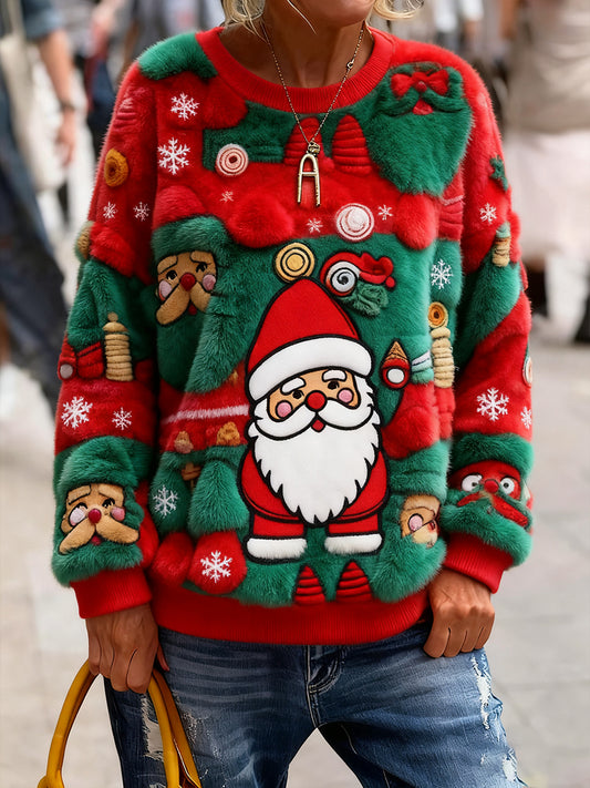 Damski sweter z dzianiny w stylu vintage