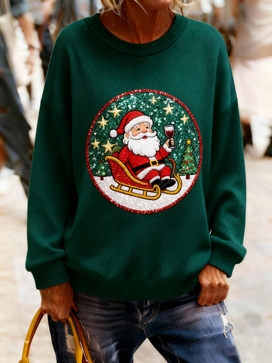 Damski sweter z dzianiny w stylu vintage