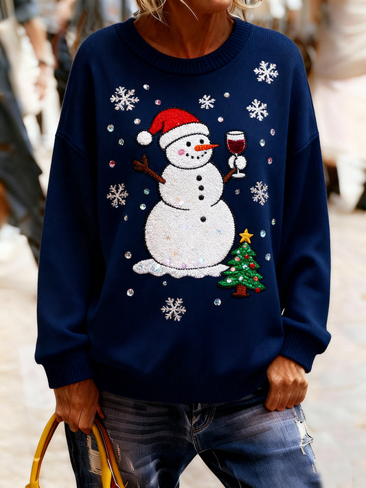 Damski sweter z dzianiny w stylu vintage