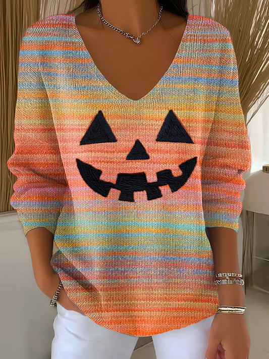 Damski Retro Halloween Wygodny Casual Top