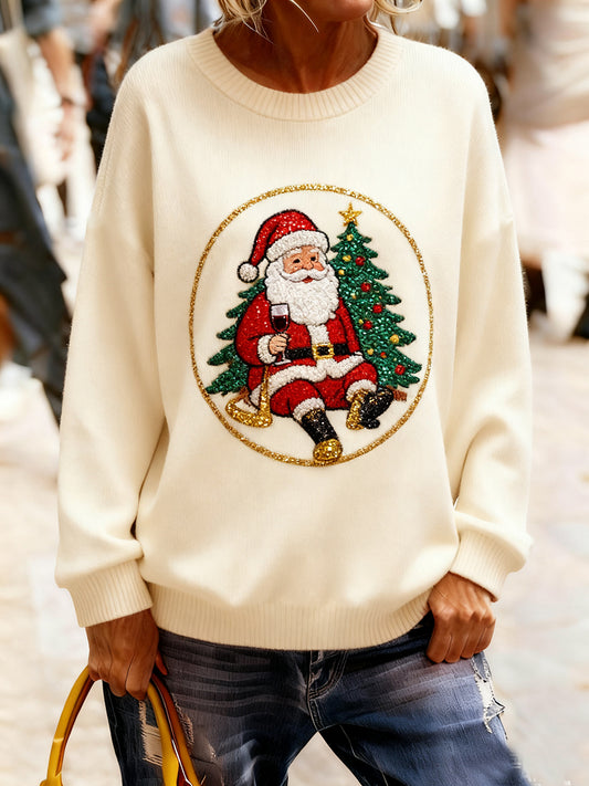 Damski sweter z dzianiny w stylu vintage