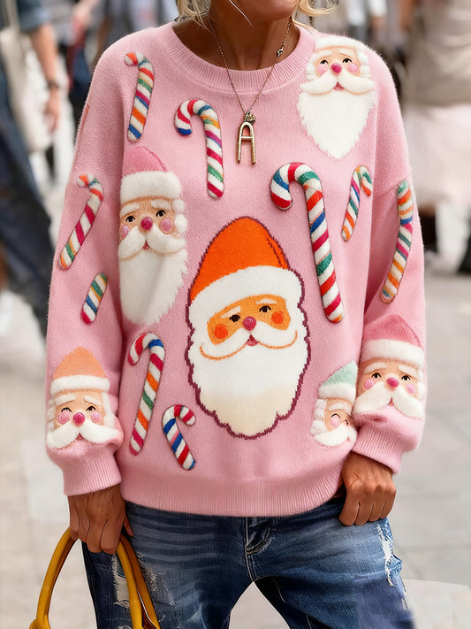 Damski sweter z dzianiny w stylu vintage