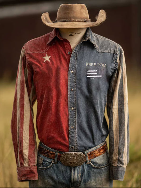 Męska koszula w stylu vintage „ Wolność nie jest darmowa ”R.I.P Charlie Kirk